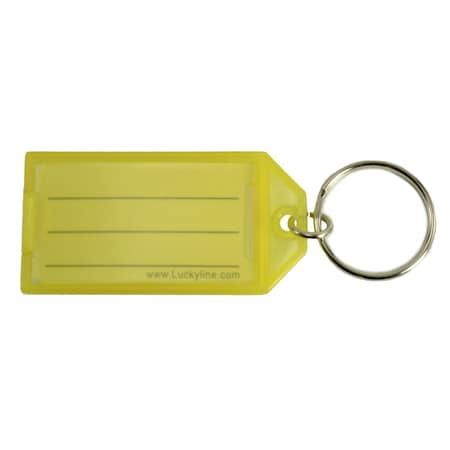 Midwest Fastener Yellow Plastic Ring Key Tags with Splits 6PK 35568